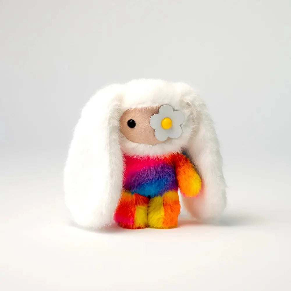 CJ Hendry x Phillips JuJu Stuffed toy with colorful body and white head on a light gray background